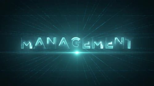 Futuristic Glowing Text Reveal on Digital Grid Background