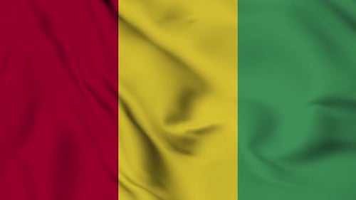 Wehende Flagge von Guinea