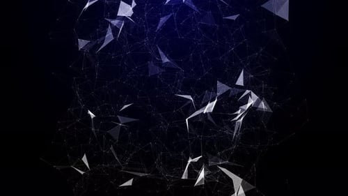 Digital Blue Background With Dots And Lines