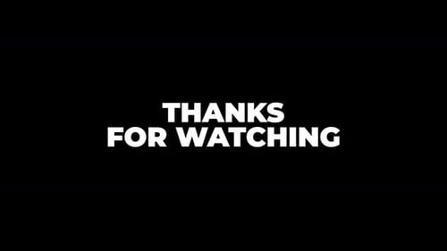 Thanks for watching message on black background