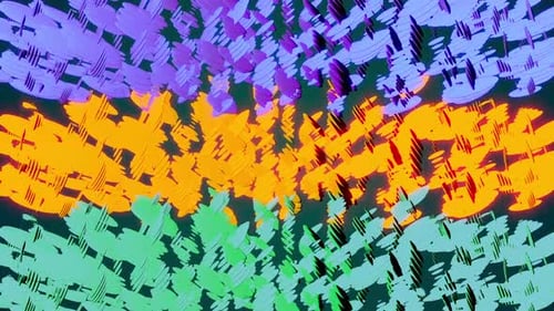 Abstract 3 D Element Animation