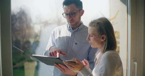 Business People Workers Talking Working in Office