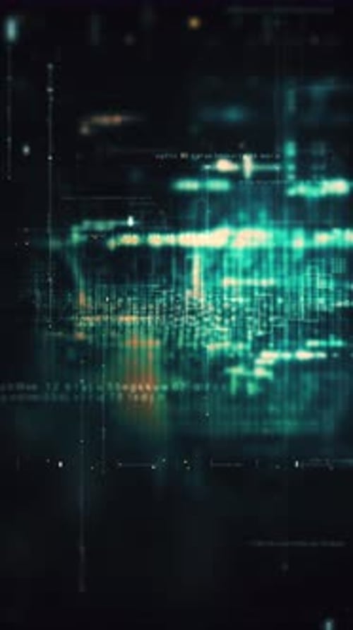 Futuristic Digital Network Data Stream Animation