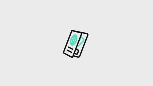 Flat Design Animated Passport Icon for Travel