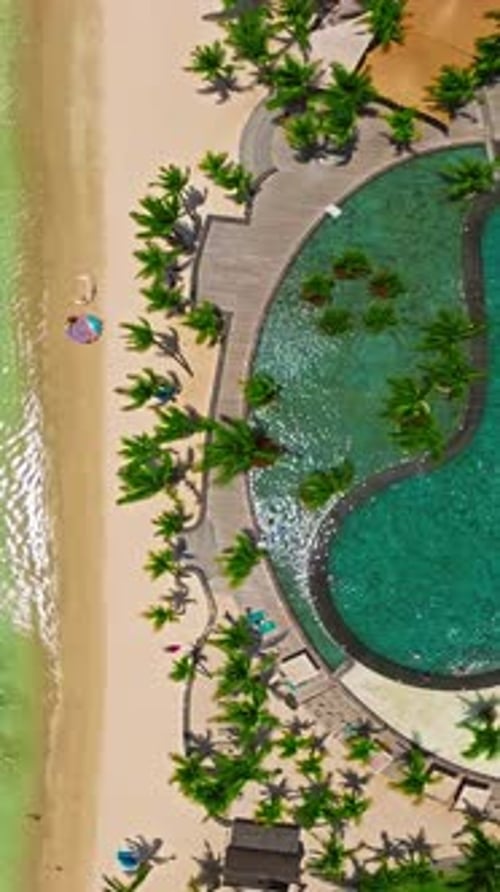 Aerial View Luxury Resort Holiday Landscape Resort Hotel Pool Holiday Background Summer Vacation at