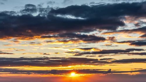 Dramatic Sunrise Time-Lapse of Clouds and Golden Light