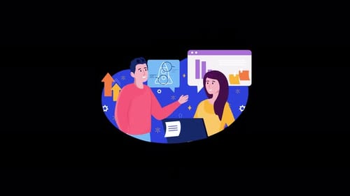 Corporate Strategy and Data Analysis Flat Design Animation