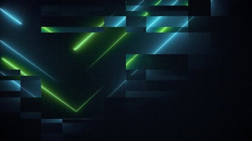 Abstract Neon Lines Futuristic Digital Grid Background Loop