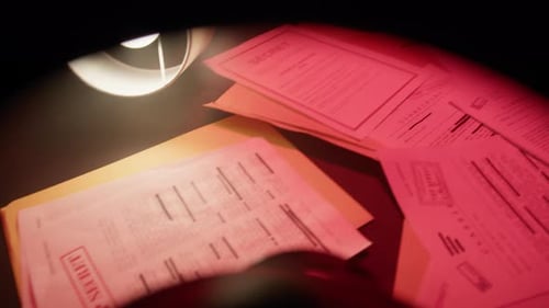 Top Secret Documents Stacked on a Table