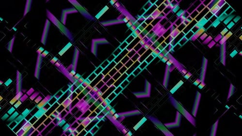 Dynamic Neon Grid Loop Abstract Motion Background