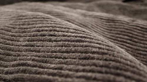 Close Up of Gray Corduroy Fabric Texture
