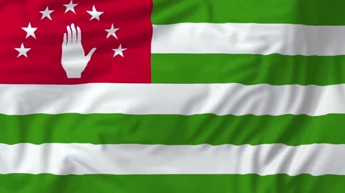 Realistic Waving Flag of Abkhazia