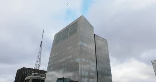 Vista aérea da avenida paulista e dos arranha-céus, Brasil.