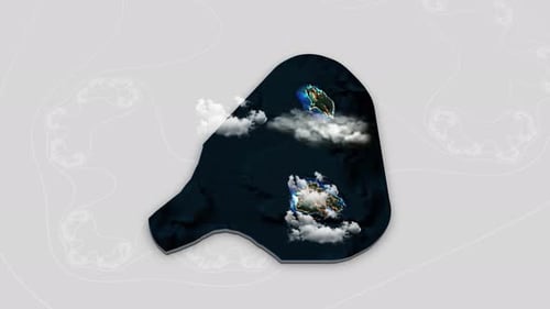 Antigua And Barbuda Country Map Animation 3 D