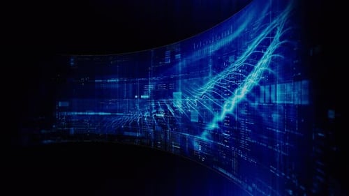 Fondo de simulación de matriz de datos de visualización de pantalla futurista 03