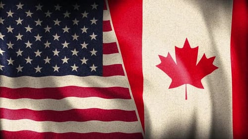 Usa And Canada Background Loop