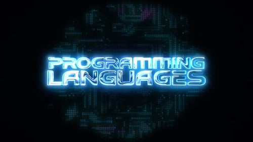 Programming Languages Advanced Glowing With Circuit Background