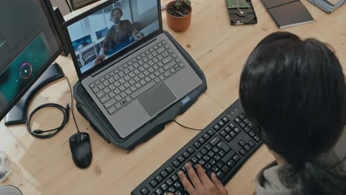 Business Meeting Video Conference From Home Office