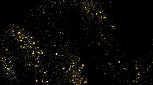 Glittering Magic Trail of Light on Black