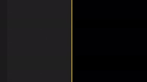 Synergy Collection: Opening animation of full screen from left in split screen transition over a bla