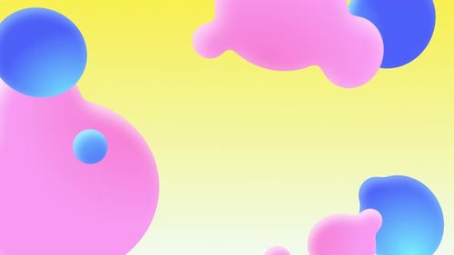 Dynamic Pink and Blue Fluid Shapes Abstract Background Loop