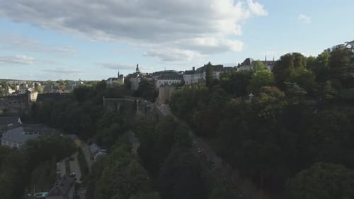 The hillside neighborhood in Luxembourg