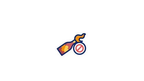 Icono animado de cóctel molotov