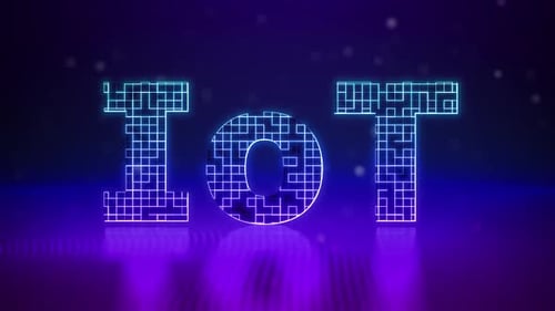 Io T Neon Digitalhintergrund