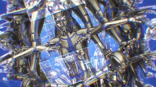 Groupe d'humanoïdes d'intelligence artificielle