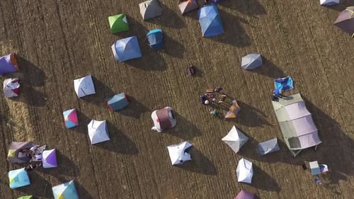Tents At Festival Top View