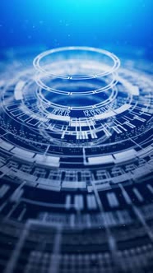 Futuristic HUD UI Target Loop with Concentric Circles