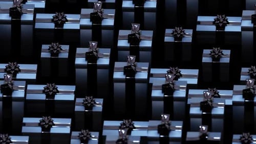 Elegant Dark Gift Boxes Panning Loop