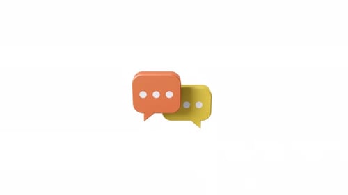 Dynamic 3D Chat Bubbles Animation Communication Connection And Conversation Icons