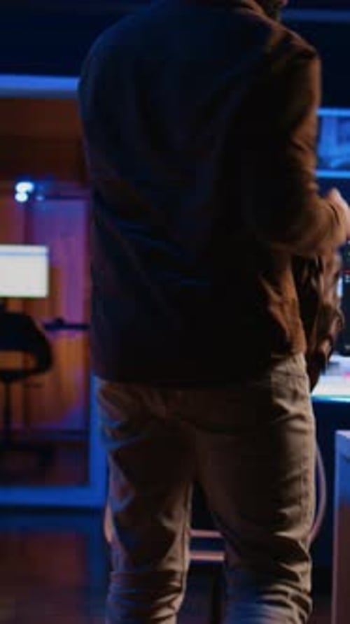 Self Employed IT Specialist Starting Job Shift in Apartment