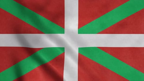 Realistic Waving Flag of the Basque Country