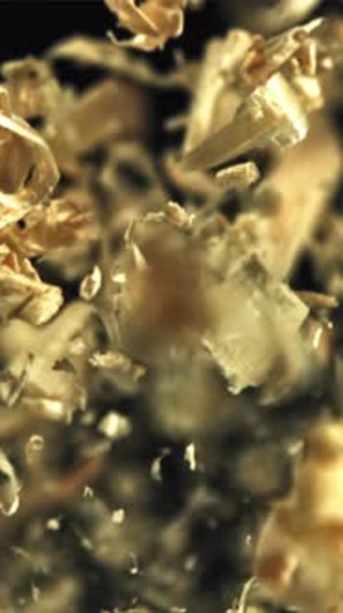 The Sawdust Flies Up and Down Filmed on a Highspeed Camera at 1000 Fps