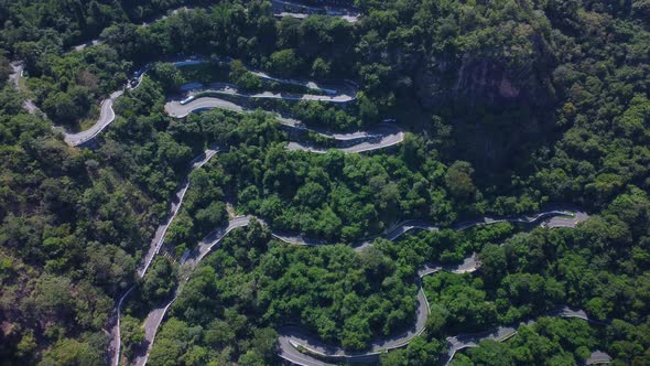 Drone shot of Pollachi To Valparai scenic route road trip, Hairpin ...