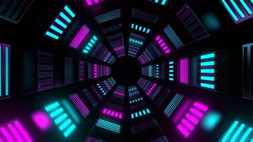 Cyan And Pink Reverse Slowed Strobe Tunnel Background Vj Loop In 4K