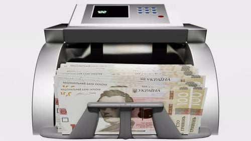 100 Ukrainian Hryvnia banknotes. Paper money.