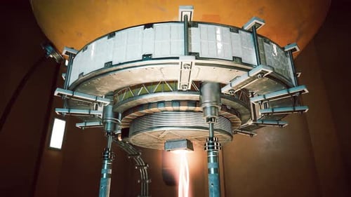 Exploring a Futuristic Laboratory with Advanced Energy Technology and Equipment