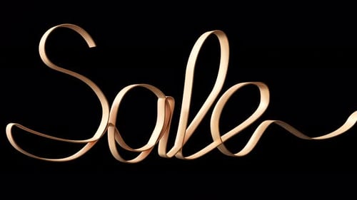 Elegant Gold Cursive Sale Text Animation