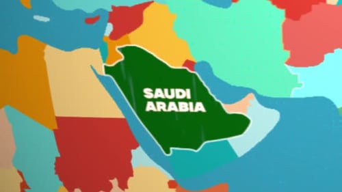 Flat Design World Map Zoom with Country Highlight