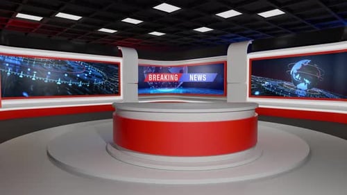 3D Virtual News Studio Ab0013 Hintergrundschleife