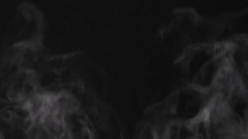 Undulating Wispy Smoke on Black Background