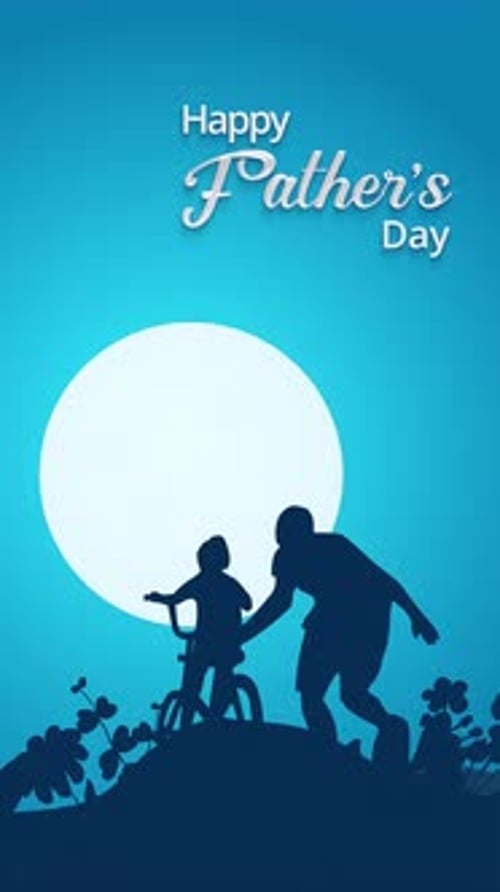 Happy Father's Day Silhouette Animation