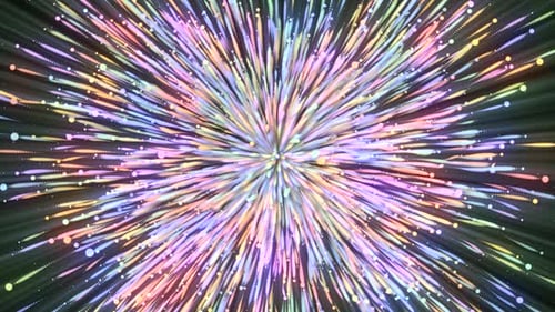 Vibrant Particle Burst Celebration Loop Background