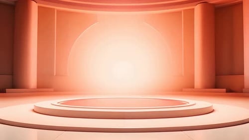 Podium Futuristische Vitrine mit Plattform für Produktausstellungen. Leeres modernes Bühnendisplay