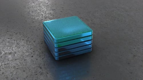 3D Square Abstract Animation Loop 4K