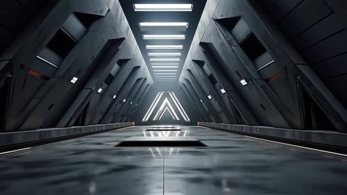 Futuristic corridor with sleek design (3)