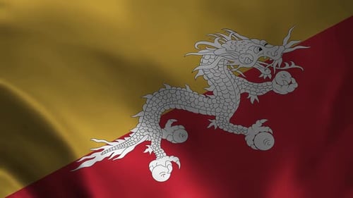 Fond de drapeau du Bhoutan h264